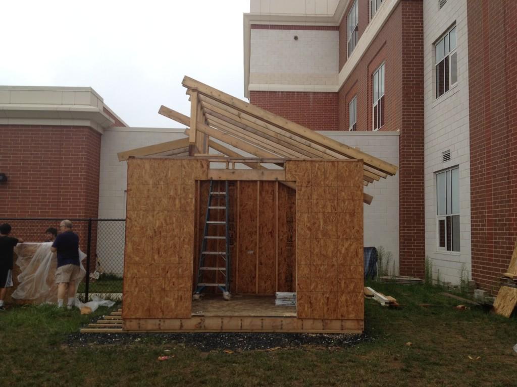 One of the projects for the Engineering Club was to build a new shed for the Environmental Club.