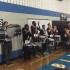 The Pep Band was on hand to support the Poms.