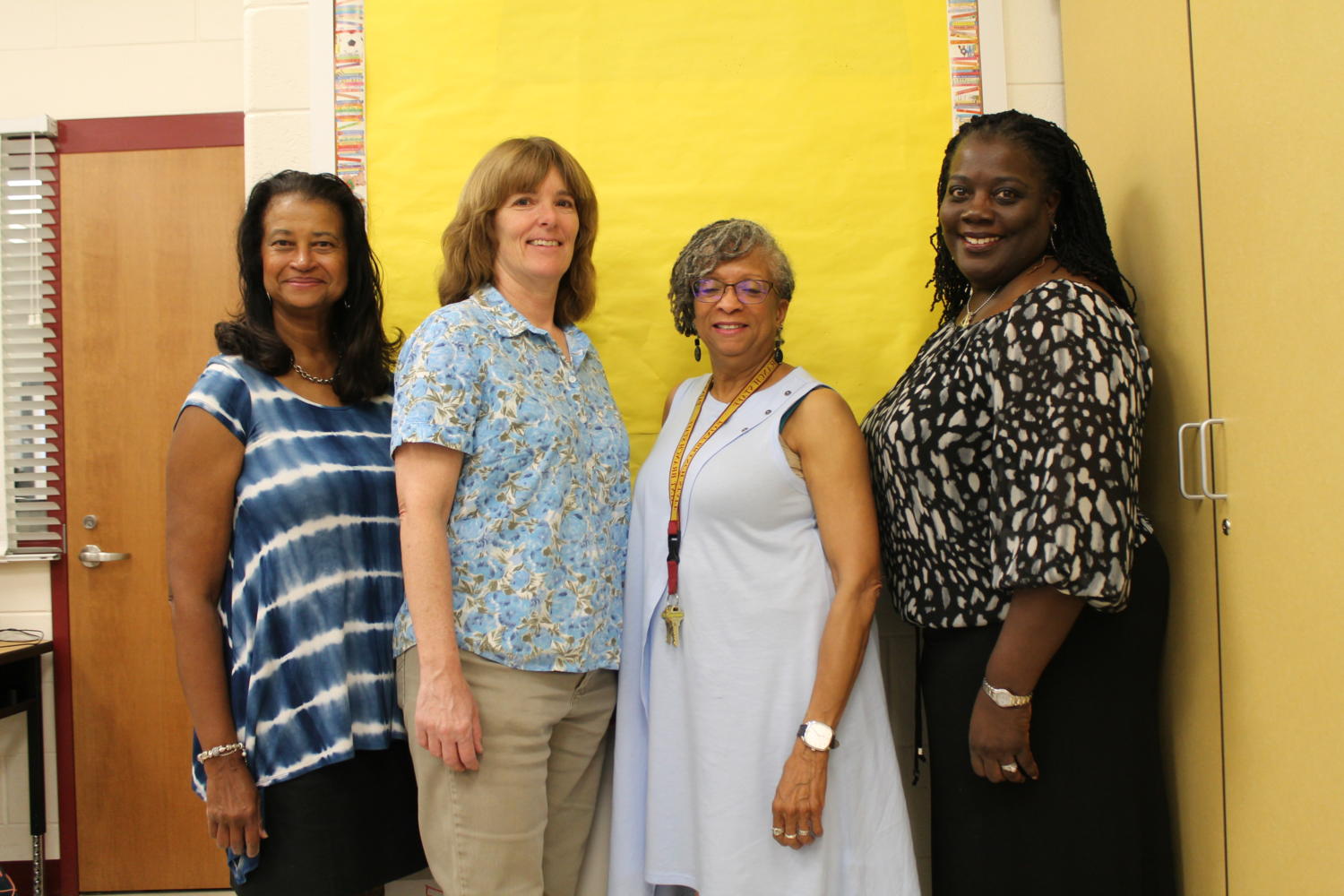 This year's retiring staff members include (above) Mrs. Pat Gafford, Ms. Gloria Cottman, Mrs. Barbara Britton, and Ms. Geraldine Finch. Retirees Mrs. Donna Weber and Ms. Marla Frenzel are not pictured.