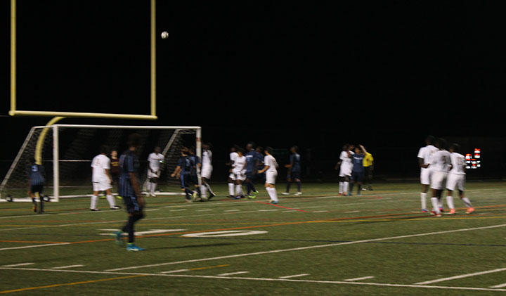 PB and Springbrook players watch as the Blue Devils final shot goes high, thus securing a Panther victory. 