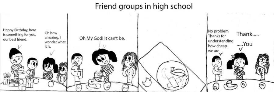 Editorial Cartoon: Friend Groups in High School