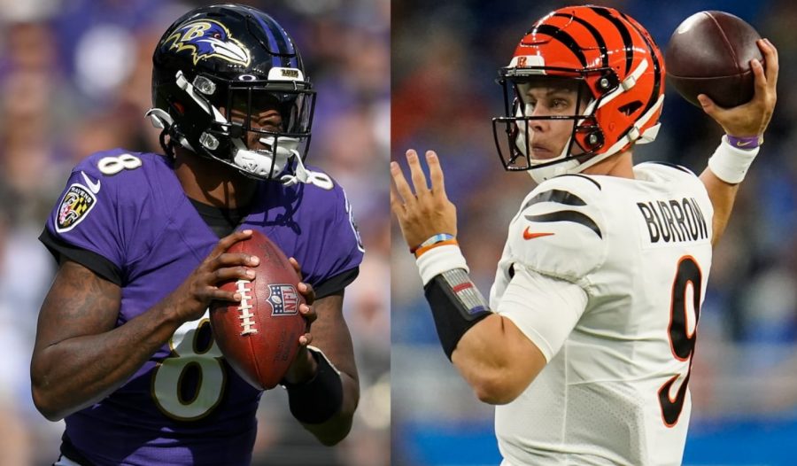 Lamar+Jackson+and+the+Ravens+take+on+Joe+Burrow+and+the+Bengals+in+a+big+Week+7+matchup.+