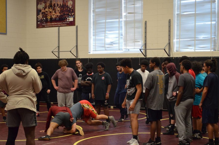 Coach Warner preparing Paint Branch for battle against the rest of MOCO. 