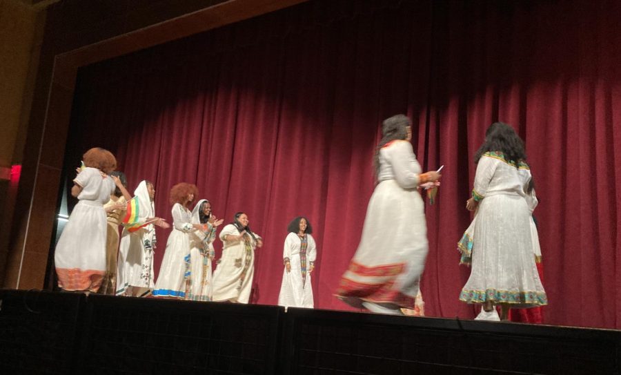 Ethiopian Eritrean Student Union performing.